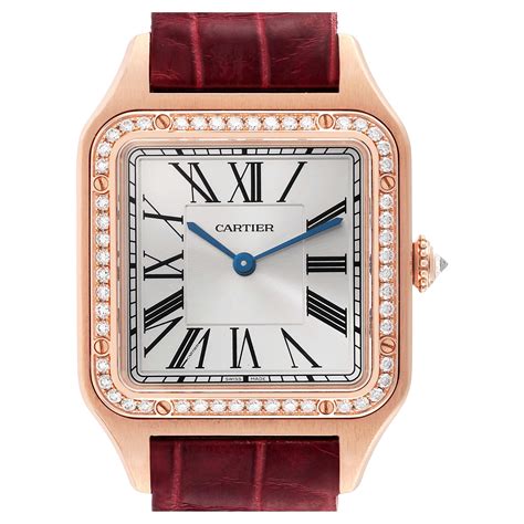 gold cartier santos dumont|cartier santos diamond bezels.